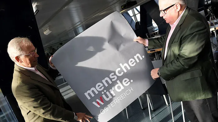 Maier und Konrad bei der Präsentation der Initiative