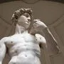 Statue des David von Michelangelo, Detail, Galleria dell'Accademia, Florenz, Toskana, Italien, Europa *** Statue of David