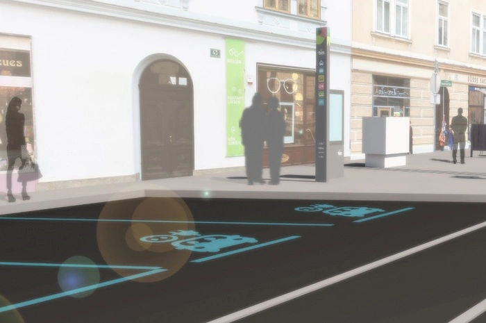 Dabei wird eine Öffi-Haltestelle um Carsharing-Plätze, Taxistationen. . .
