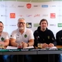 Bei der Pressekonferenz (von links nach rechts): Präsident Daniel Mair, Obmann Charly Kashofer, Sportdirektor Peter Lindsberger und Trainer Lukas Bernsteiner