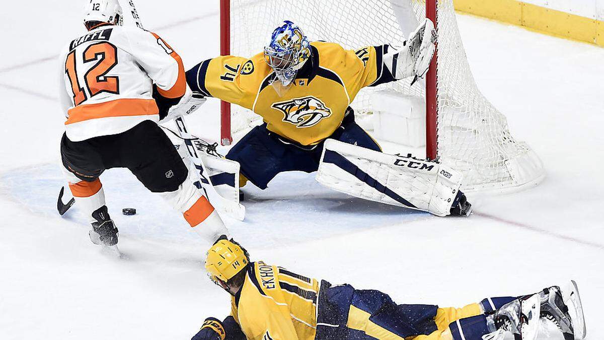 Michael Raffl traf gegen die Nashville Predators