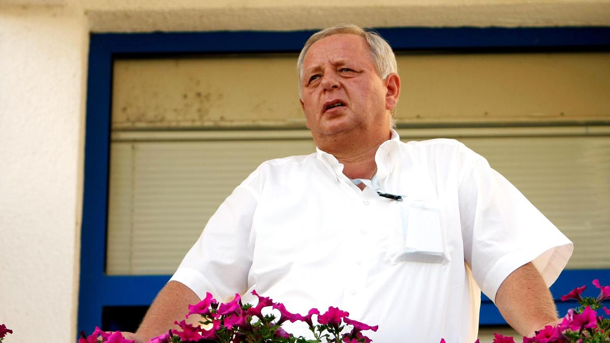 Hans Fedl im Jahr 2009 beim Europacup-Auswärtsspiel gegen Siroki Brijeg