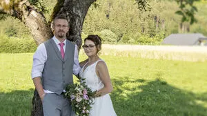 Das junge Brautpaar Christoph und Melissa Taurer