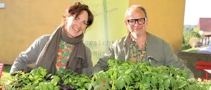 Christina und Anthony Saxton sind „Vorsicht, Gemüse!“