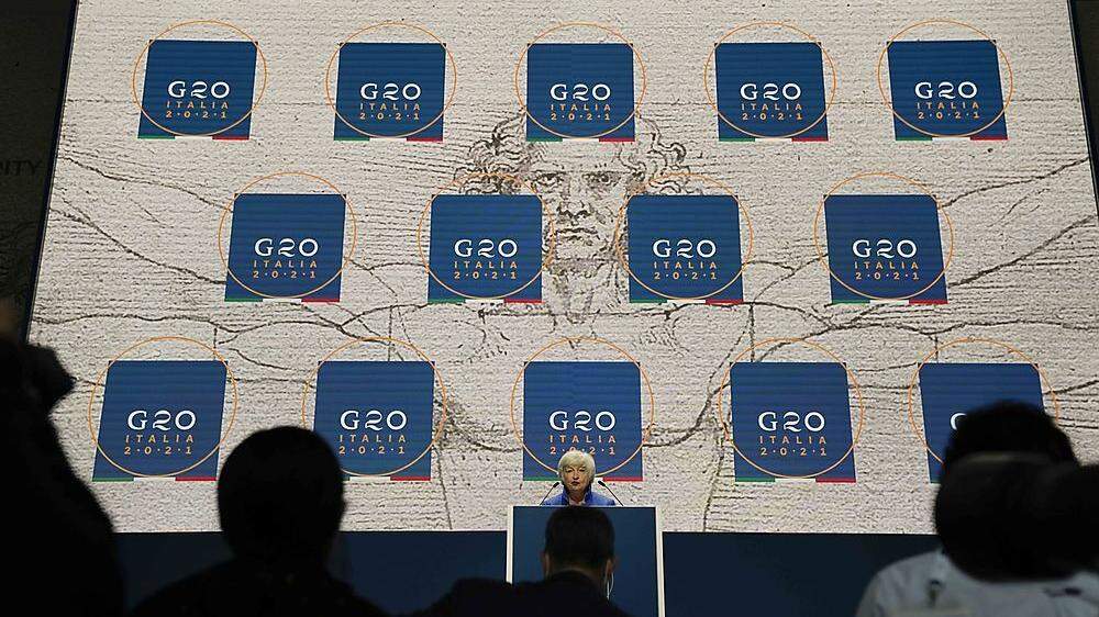 US-Finanzministerin Janet Yellen beim G20-Finanzministergipfel in Venedig