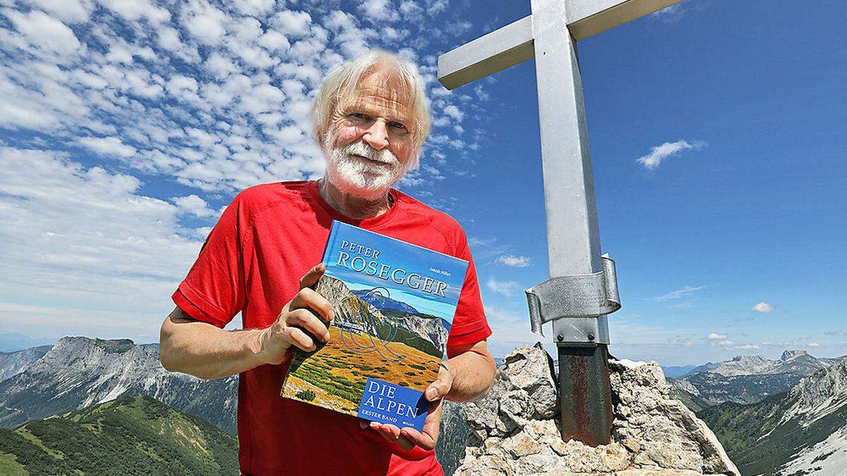 Jakob Hiller erwandert alle Berge, die Peter Rosegger bestiegen hat. Hier ist er auf dem Polster bei Eisenerz, der im nächsten Buch vertreten ist