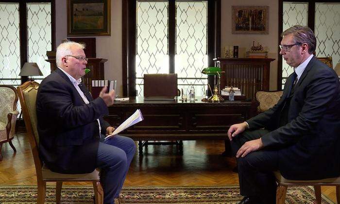 Kleine-Zeitung-Korrespondent Christian Wehrschütz sprach mit dem serbischen Präsidenten Aleksandar Vučić in Belgrad
