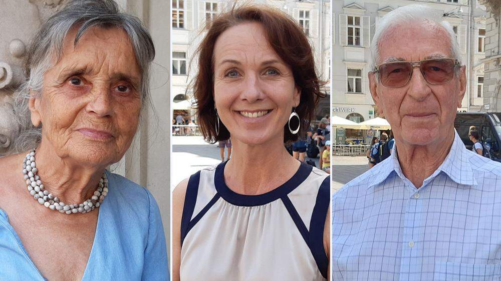 Umfrage zur Graz-Wahl: Gertrud Kranz, Andrea Hopper und Franz Seebacher