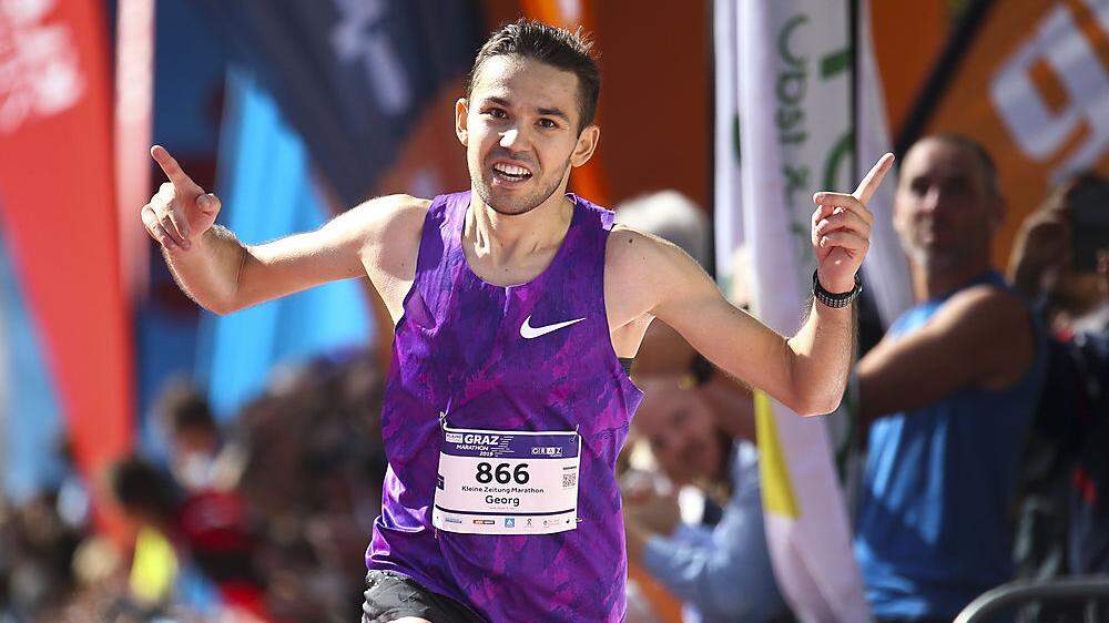 Georg Schrank lief 2019 beim Graz Marathon auf den zweiten Platz