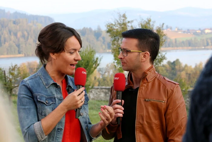 Das Moderatoren-Duo Eva Pölzl und Marco Ventre (Foto) konnten im Stift St. Georgen unter anderen....... 