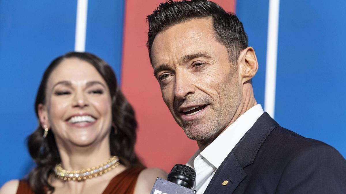 Hugh Jackman und Sutton Foster bei der Premiere von „The Music Man“ 