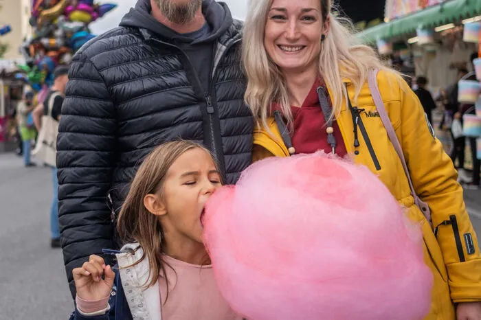 Gehört zum Vergnügungspark – die legendäre Zuckerwatte