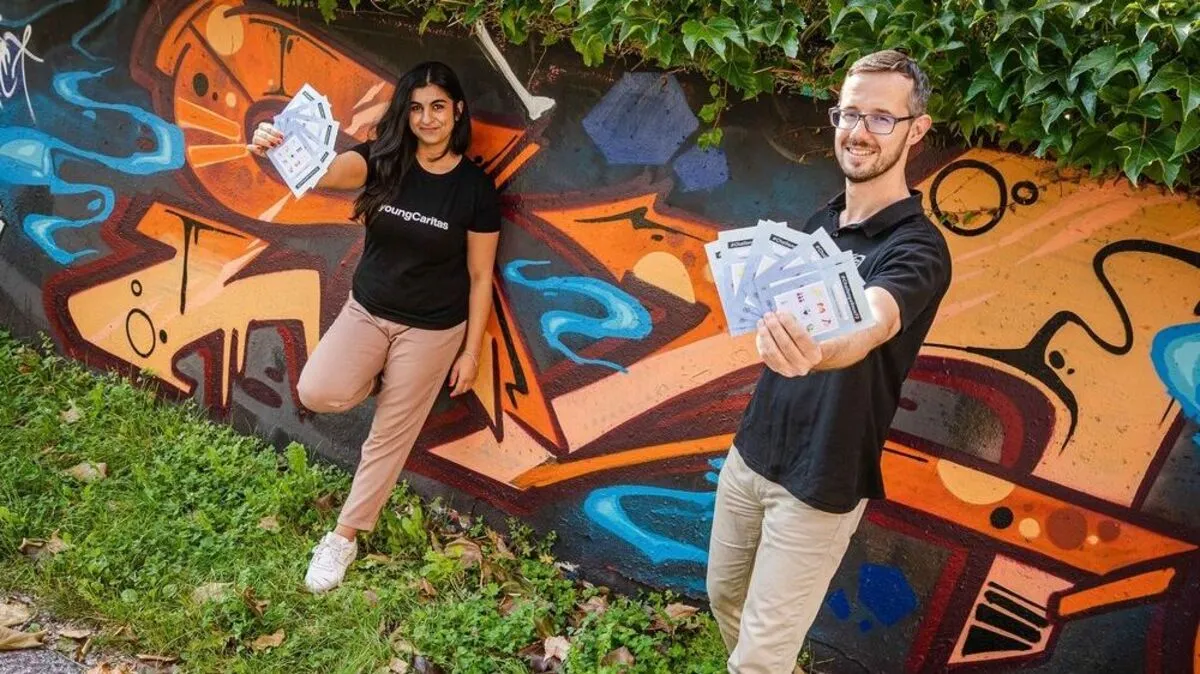 Unterstützen interessierte Jugendliche bei der Durchführung der Challenge: Sandra Disho von der youngCaritas und Peter Artl von der Katholischen Jugend Kärnten