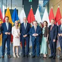 Die Landeshauptleute (ohne Burgenlands Hans Peter Doskozil) bei ihrer Konferenz in Innsbruck