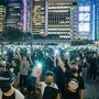 Die Menschenkette in Hongkong
