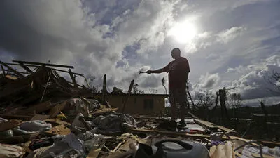 In Puerto Rico hat "Maria" massive Schäden hinterlassen 