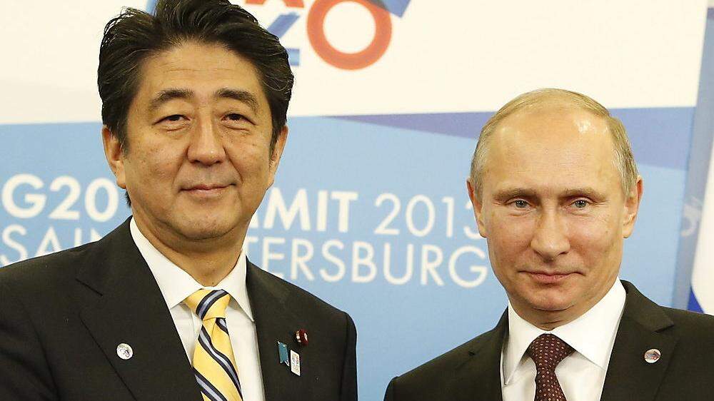 Japans Regierungschef Shinzo Abe und Russlands Wladimir Putin beim G-20-Treffen im Jahr 2013
