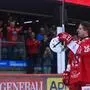 Stefan Klassek ließ sich von den begeisterten KAC-Fans feiern