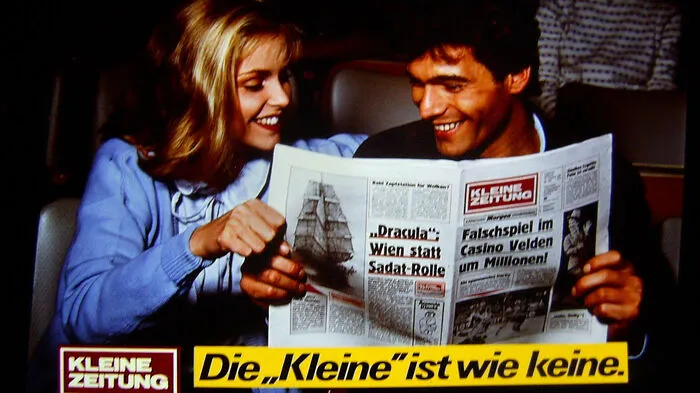 Bei der "Langen Nacht der Museen" sind viele seltene Kino-Werbedia zu sehen. Auch die Kleine Zeitung warb 1981 im Kino.