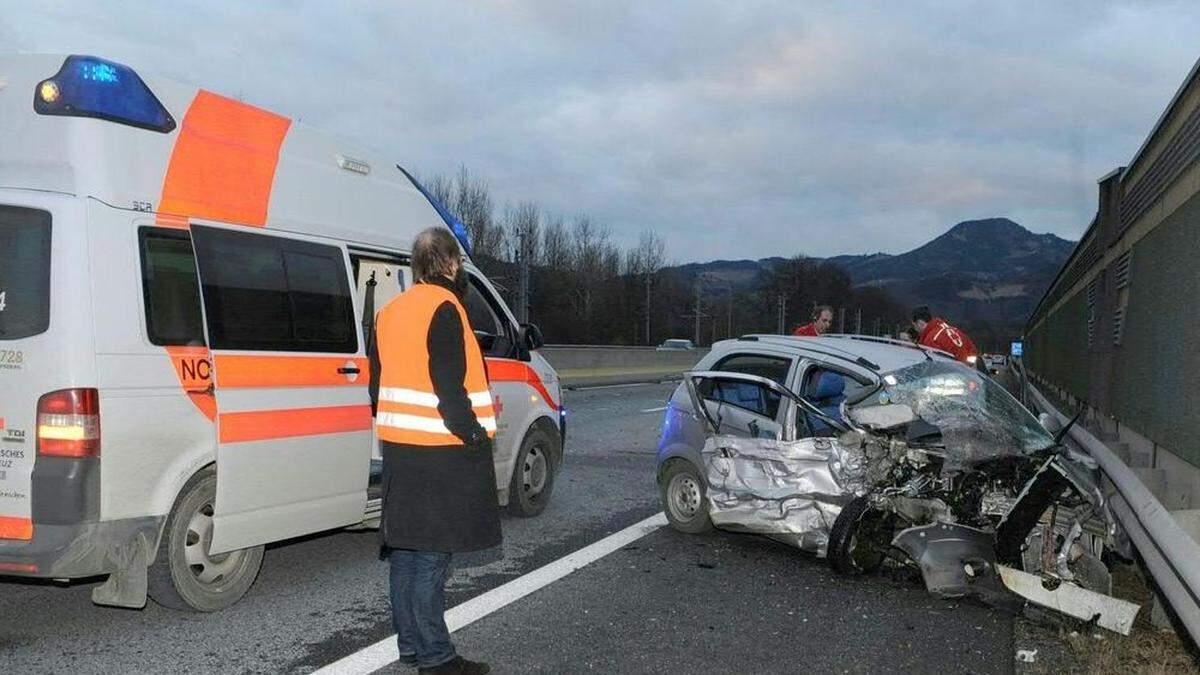 Der Unfall ereignete sich auf der S 35