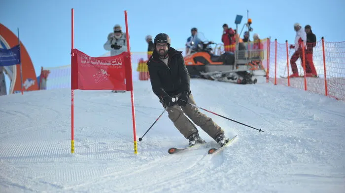 Gerald Fleischhacker auf der Skimovie Strecke