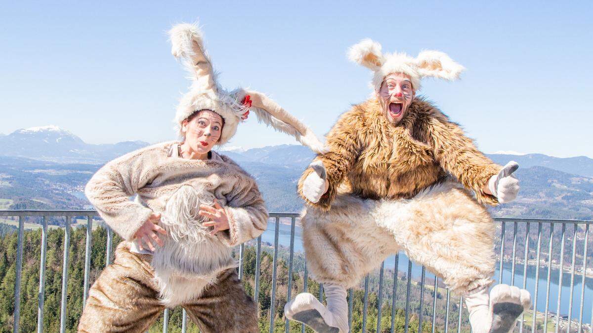 Am Pyramidenkogel freuen sich die Osterhasen schon auf den Ostermarkt