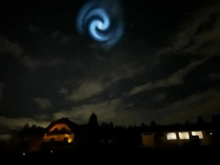 Diese leuchtende Spirale war am 24. März zu sehen 