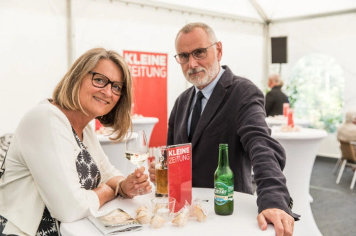 Mit dabei: Theaterland-Steirmark-Chef Peter Fasshuber und seine Frau Sabine.