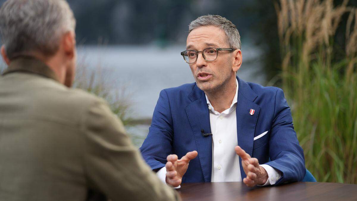 FPÖ-Chef Herbert Kickl im ORF-Sommergespräch mit Martin Thür.