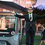 Toyota President und CEO Akio Toyoda bei der Präsentation der Wasserstoffstadt Woven City