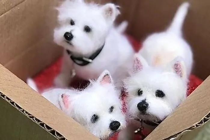 Pro Figur benötigt sie zwischen vier und acht Stunden, allein am Hundegesicht arbeitet sie manchmal bis zu drei Stunden.