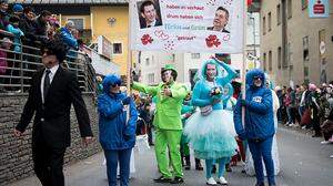 Auch die „Türkis-Grüne-Hochzeit“ war ein Thema für die Sillianer Narren