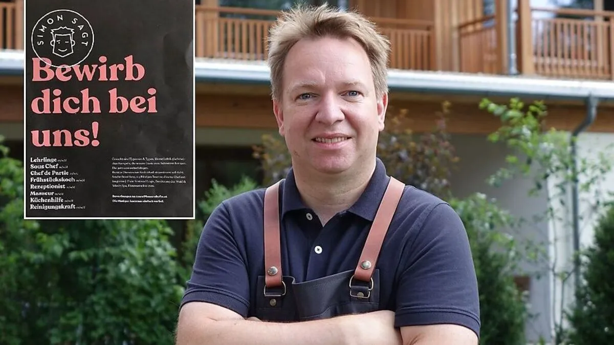 Almenland-Hotelier und Wirt Simon Bauernhofer versucht mit neuen Wegen, Mitarbeiter zu finden.