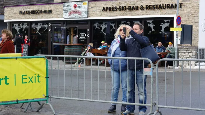 Der Zielhang war bereits am Montag heiß begehrtes Fotomotiv