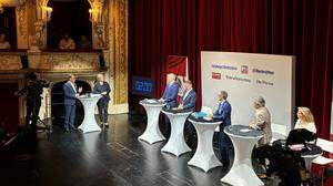 Die Diskussion der Spitzenkandidaten zur Nationalratswahl 2024 im Salzburger Landestheater