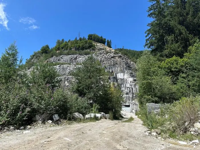 Blick auf den Steinbruch