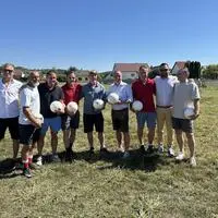 Fußballpark-Chef Edi Glieder (2.v.l.) mit Ehrengästen bei der großen Eröffnung
