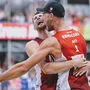 Großer Jubel bei Österreichs Beachvolleyballern.