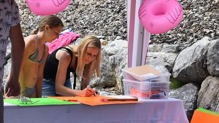 Nach der Anmeldung im Flamingo-Zelt konnte es auch schon losgehen.