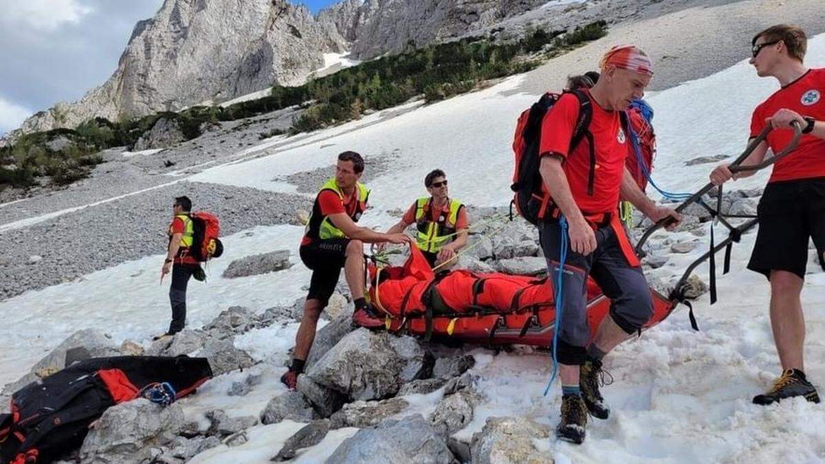 Der verletzte Wanderer wurde aus dem Koschutagebiet geborgen 