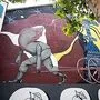 Street-Art in Villach: Die Straßenkünstler ´Ruin & Friend´ bemalten eine riesige Wand in der Widmanngasse