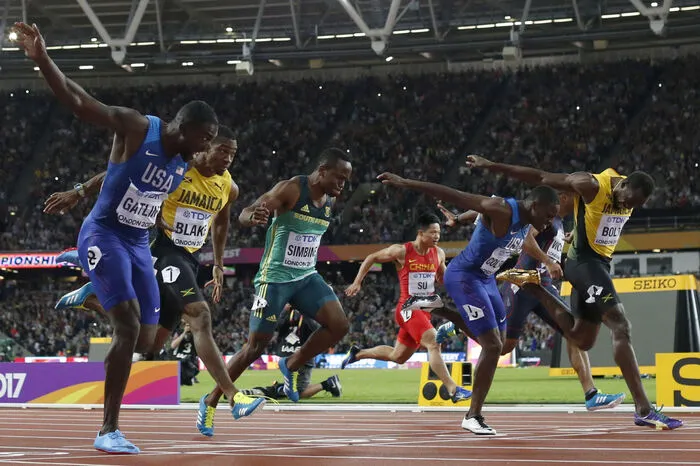 Beim 100-Meter-Lauf lief er als Drittschnellster über das Ziel.