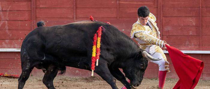 Ein Stierkämpfer in Spaniens Hauptstadt Madrid