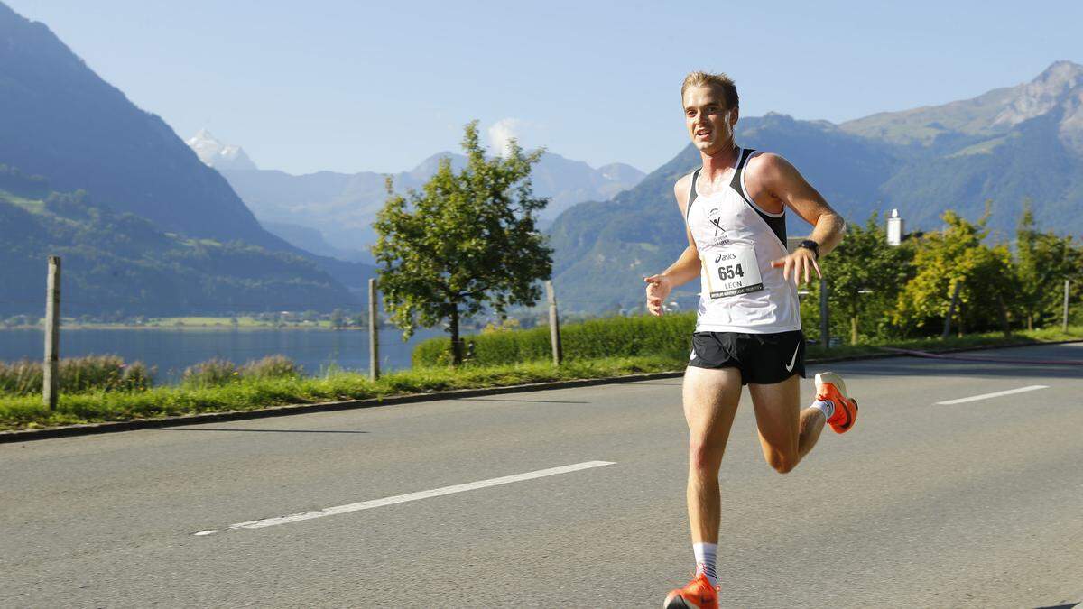 Leon Fian beim Halbmarathon