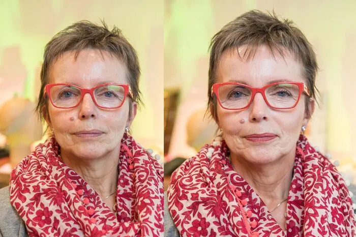 Mit Hilfe von Concealer werdenHighlights gesetzt. Anita Kowarz ist von dem Ergebnis begeistert. "Man sieht gleich viel frischer aus!"