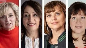 Elisabeth Blanik, Elisabeth Mattersberger, Erika Rogl und Berta Staller