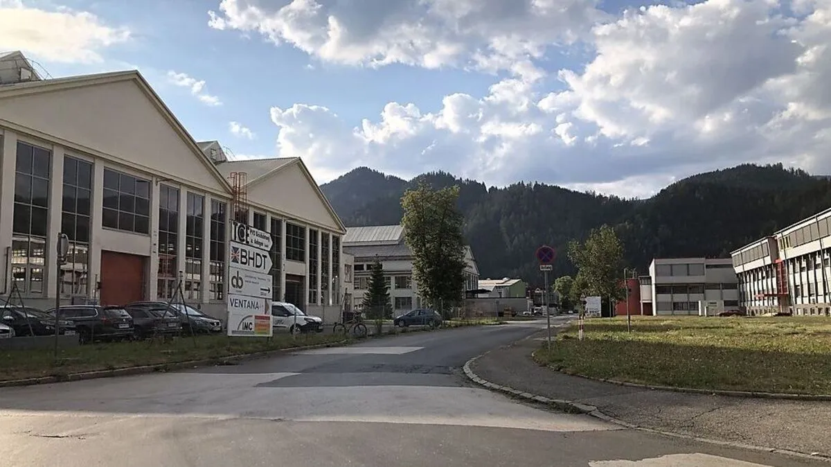 Die Strecke führt auch durch das Kapfenberger Industriegebiet