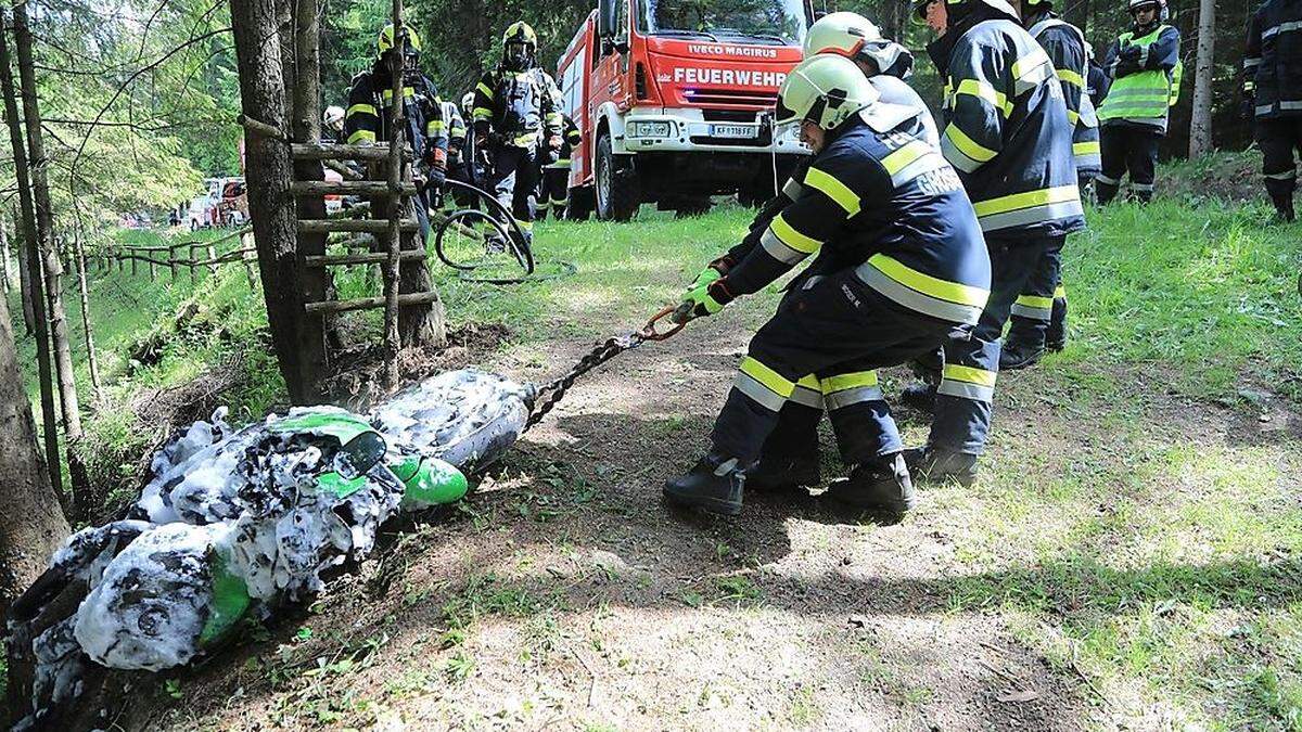 Bei Großlobming ereignete sich einer von zahlreichen Motorradunfällen