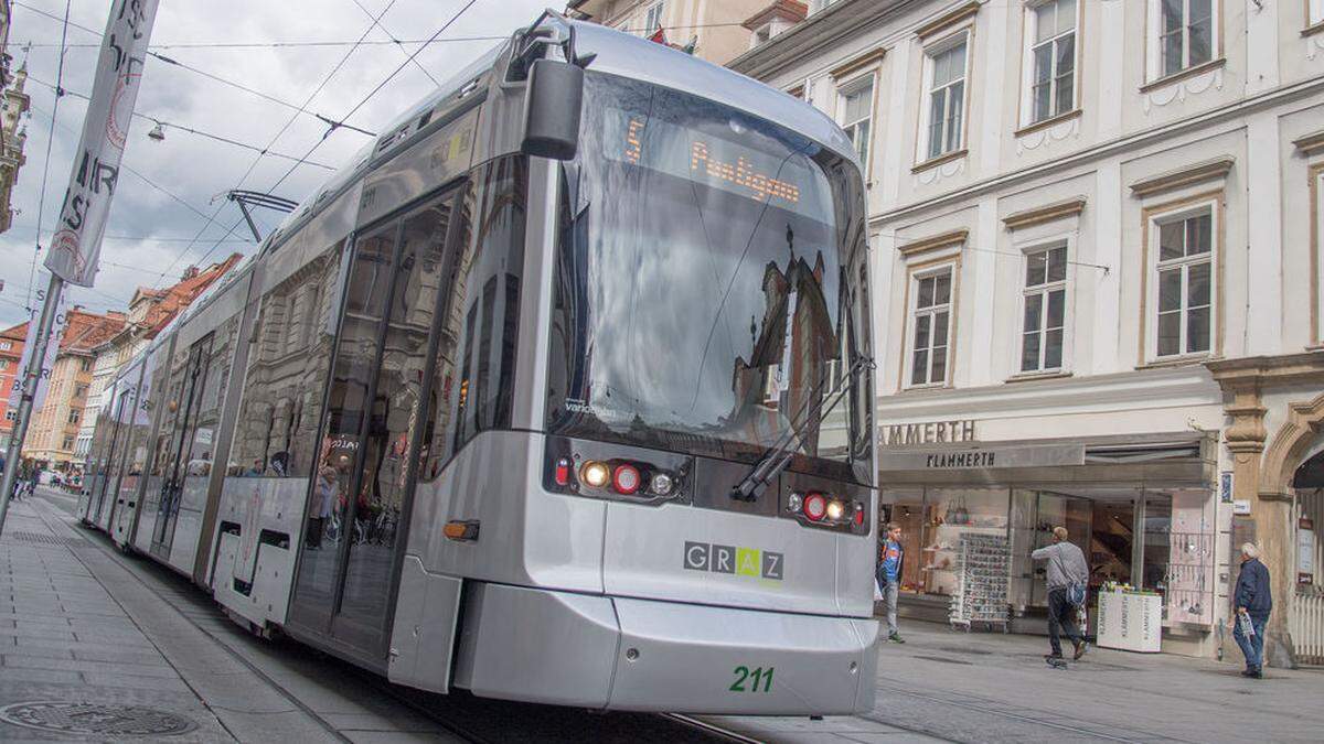 Straßenbahnunfall in der Grazer Herrengasse