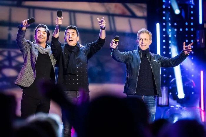 Florian Silbereisen, Jan Smit und Christoff De Bolle (Klubbb3) sorgen ordentlich für Stimmung . . .